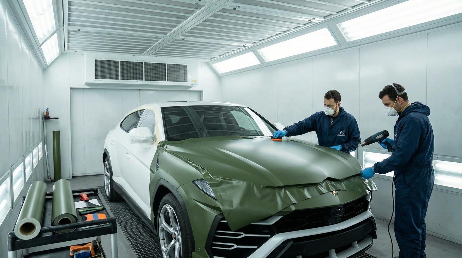 母狗改装视频-军绿色车身贴膜